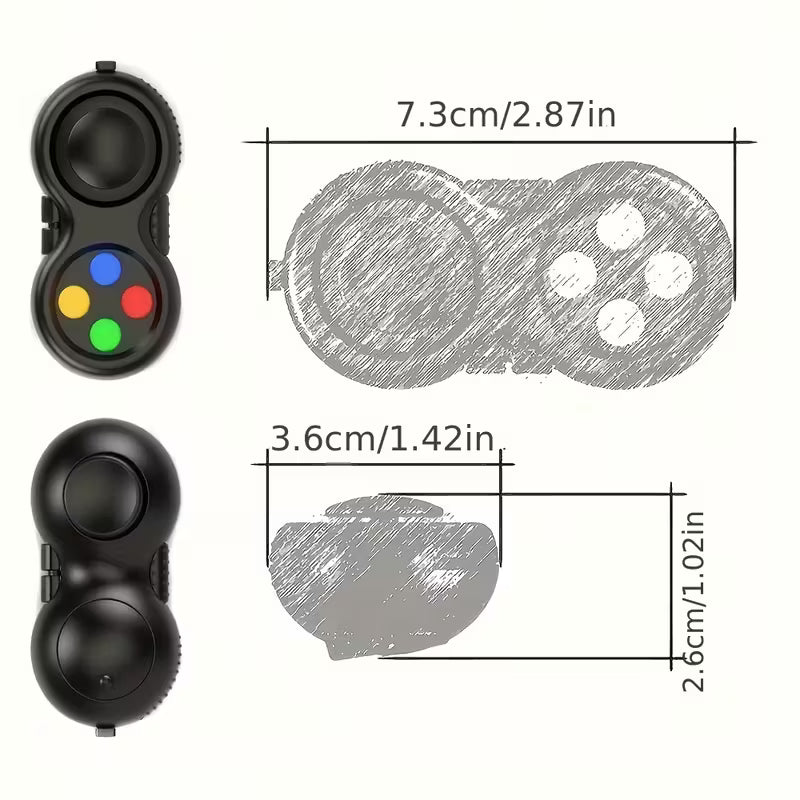 3pcs Fidget Pad Set – Retro Classic Handheld Fidget Game Controller Toys for Stress & Anxiety Relief