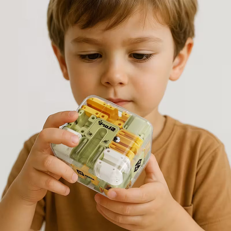 Educational 3D Maze Cube – Brain-Teasing Puzzle Toy for Kids, Birthday Party Favors & Gifts (Ages 3+)