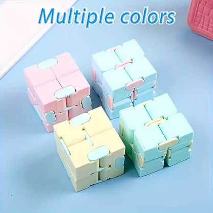 Infinity Flip Cube Puzzle Toys – 6/12/24pcs Brain-Teasing Fidget Toys in Pastel Colors for Stress Relief & Gifts