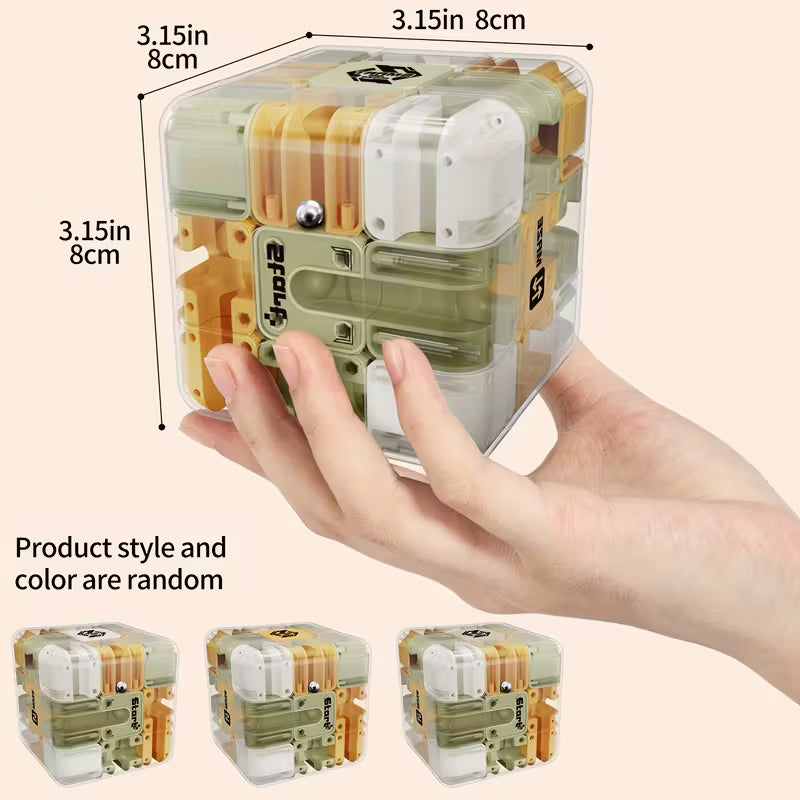 Educational 3D Maze Cube – Brain-Teasing Puzzle Toy for Kids, Birthday Party Favors & Gifts (Ages 3+)