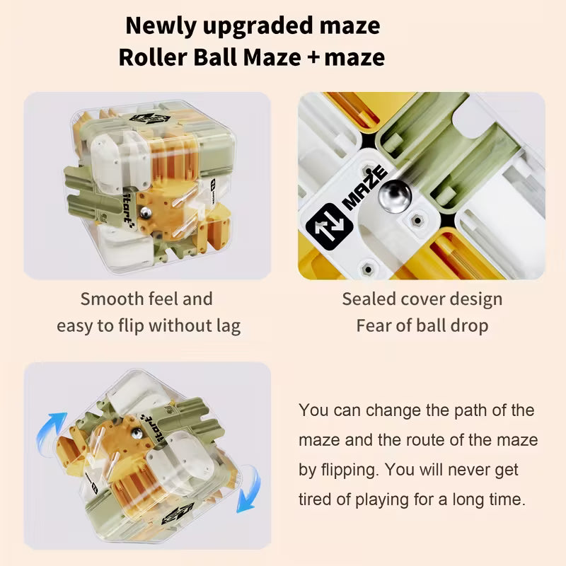 Educational 3D Maze Cube – Brain-Teasing Puzzle Toy for Kids, Birthday Party Favors & Gifts (Ages 3+)