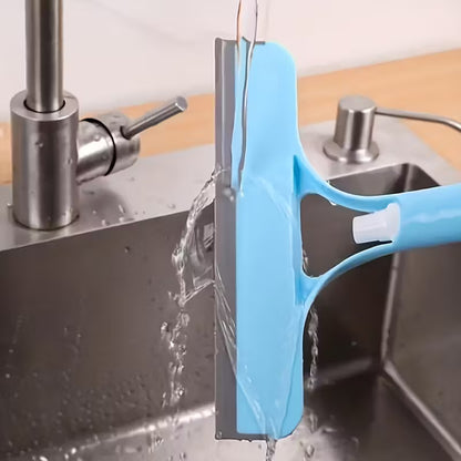 3-in-1 Glass Cleaning Tool with Sprinkler & Scraper – Multi-Functional Window & Mirror Cleaner, Durable PP Plastic