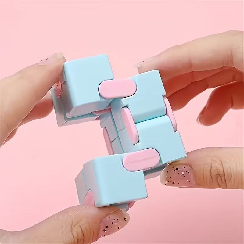 Infinity Flip Cube Puzzle Toys – 6/12/24pcs Brain-Teasing Fidget Toys in Pastel Colors for Stress Relief & Gifts