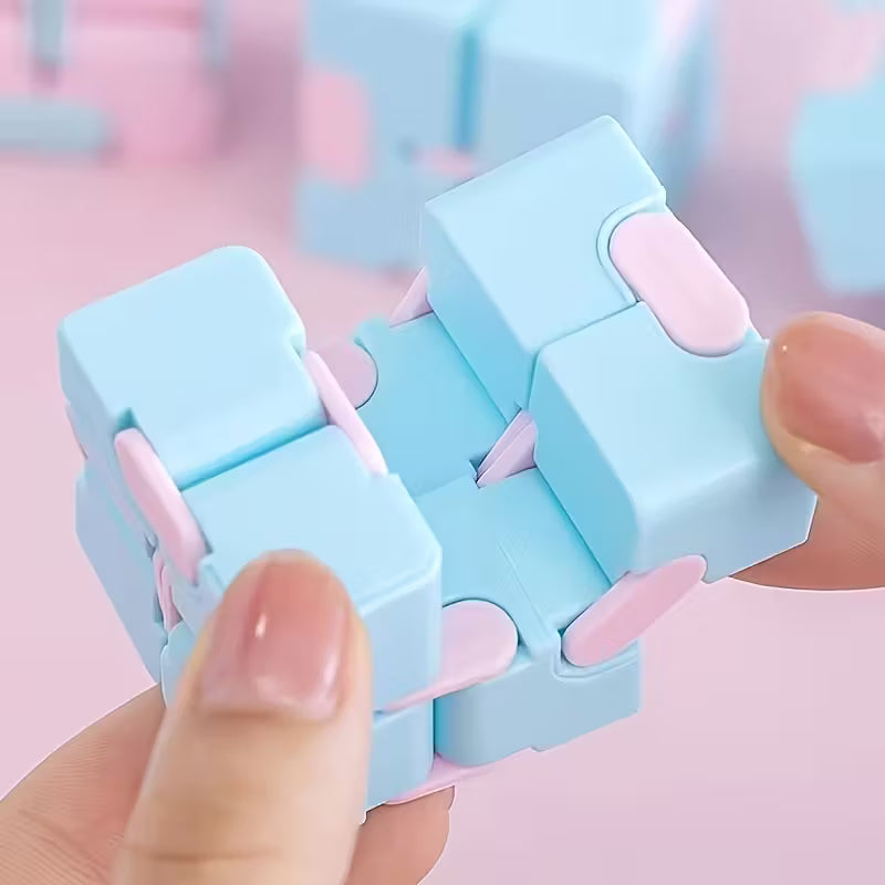 Infinity Flip Cube Puzzle Toys – 6/12/24pcs Brain-Teasing Fidget Toys in Pastel Colors for Stress Relief & Gifts