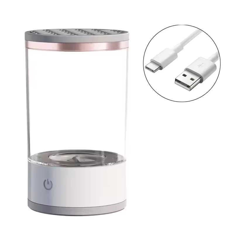 Electric Makeup Brush Cleaner | 3-in-1 Portable Brush Washer, Dryer & Storage Rack
