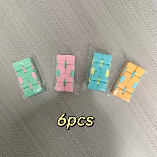 Infinity Flip Cube Puzzle Toys – 6/12/24pcs Brain-Teasing Fidget Toys in Pastel Colors for Stress Relief & Gifts