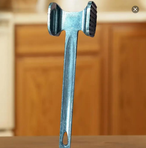 1pc Stainless Steel Meat Stuffing Hammer - Double-Sided, Heavy-Duty Tool for Roasting Beef, Chicken And Pork - Suitable for Outdoor Grilling And Cooking, Camping Cookware | Stainless Steel Hammer