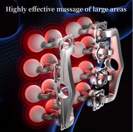 16-Head Flesh Gun Massage Device, Deep Tissue Muscle Instrument, 30 Levels of Intensity, USB Rechargeable, Full Body And Neck Massager, Perfect Gift for Athletes, Friends, Family, Halloween And Christmas, Body Fat Massage Instrument