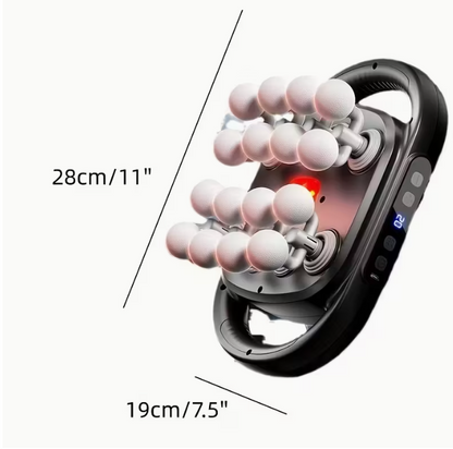 16-Head Flesh Gun Massage Device, Deep Tissue Muscle Instrument, 30 Levels of Intensity, USB Rechargeable, Full Body And Neck Massager, Perfect Gift for Athletes, Friends, Family, Halloween And Christmas, Body Fat Massage Instrument