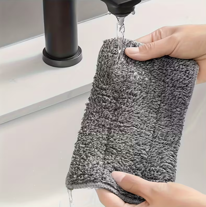 4-Piece Window Groove Cleaning Brush Set with Handle and 3 Microfiber Cloths – Easy-Glide Squeegee for Home Living Room – No Electricity Needed – Efficient Sliding Door Track & Crevice Cleaning Tool