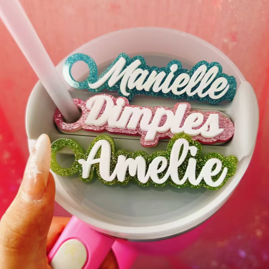 Customized Acrylic Water Cup Nameplate Personalized Lettering Sports Water Cup Accessories