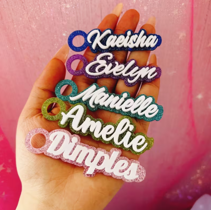 Customized Acrylic Water Cup Nameplate Personalized Lettering Sports Water Cup Accessories