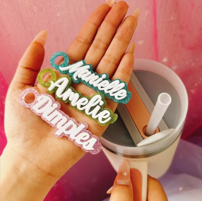 Customized Acrylic Water Cup Nameplate Personalized Lettering Sports Water Cup Accessories
