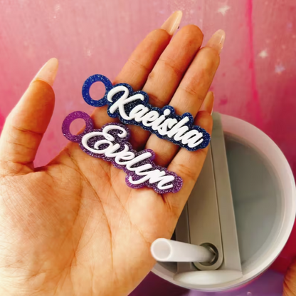 Customized Acrylic Water Cup Nameplate Personalized Lettering Sports Water Cup Accessories