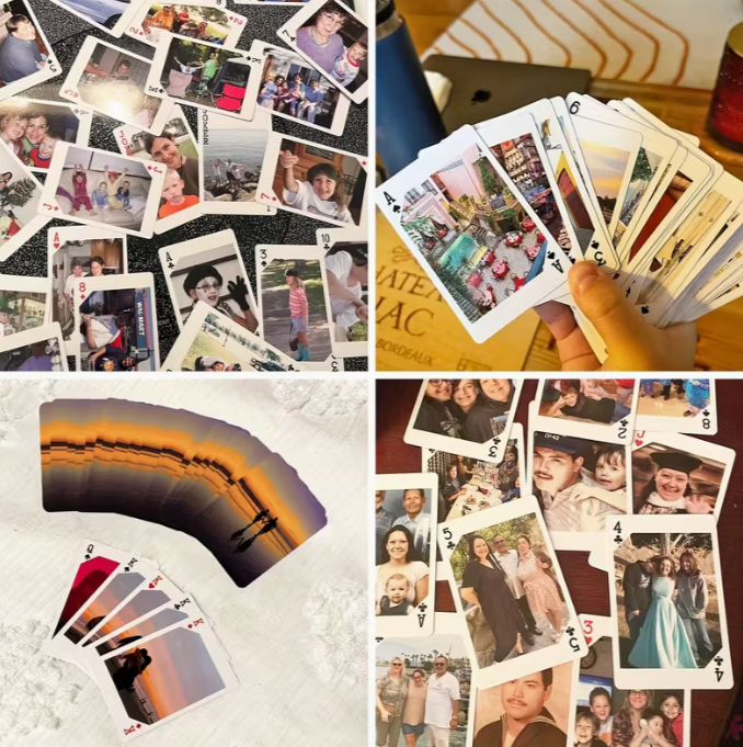 Custom Photo Playing Cards with Center Cut Style - Personalized Photo Cards - Perfect for Gifts, Weddings, Parties, and Game Nights - The Best Keepsake Gift for Partners, Friends, and Family