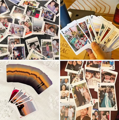 Custom Photo Playing Cards with Center Cut Style - Personalized Photo Cards - Perfect for Gifts, Weddings, Parties, and Game Nights - The Best Keepsake Gift for Partners, Friends, and Family