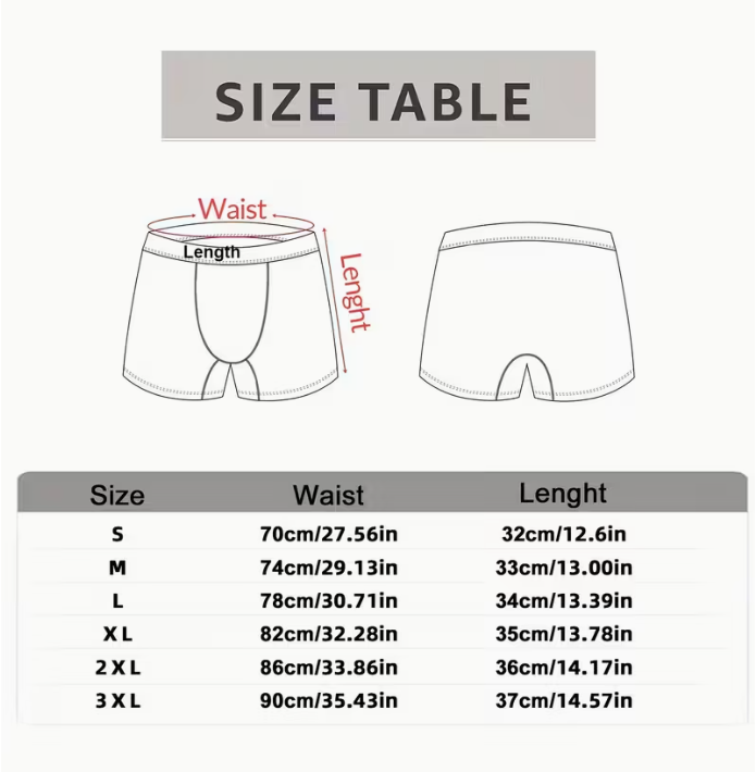 Personalized Valentine's Day Boxer Shorts - Men's Custom Underwear - Unique Gift with Image & Magical Love Heart