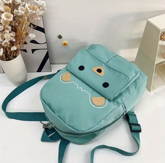 Customizable Lightweight Backpack | Custom Embroidered Name, Cute Cartoon Bear Pattern, Ideal for Outdoor Travel and Everyday Commuting, Perfect Gift Choice