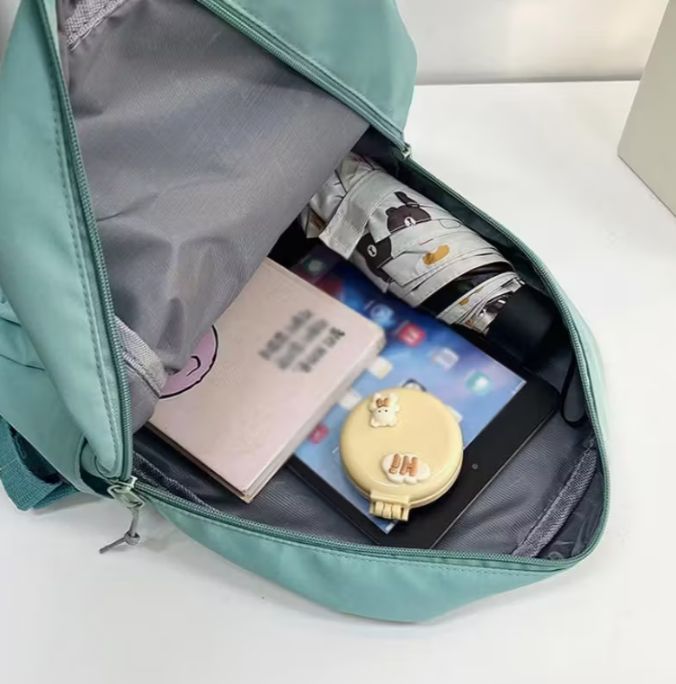 Customizable Lightweight Backpack | Custom Embroidered Name, Cute Cartoon Bear Pattern, Ideal for Outdoor Travel and Everyday Commuting, Perfect Gift Choice