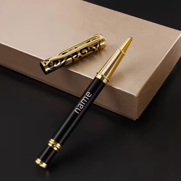 Custom Product: 1pc Pen And Gift Box Set, Featuring a High-Quality Metal Engraving Process for a Neutral Ballpoint Pen, Suitable for Both Men And Women