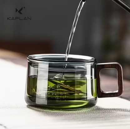 1pc200ml/6.76oz,KAPLAN Multifunctional Glass Tea Cup with Filter Bubble - Heat Resistant, Reusable, Suitable for Home and Office Use, Perfectly Suited for Loose Leaf Tea, Holiday Gifts, Couple Gifts, Must-have in the Office, Party Gift