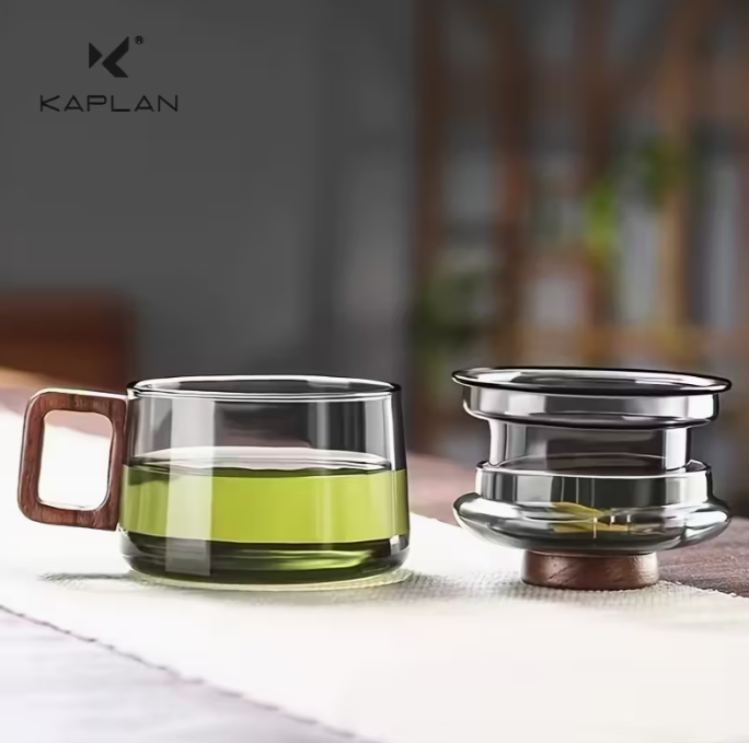1pc200ml/6.76oz,KAPLAN Multifunctional Glass Tea Cup with Filter Bubble - Heat Resistant, Reusable, Suitable for Home and Office Use, Perfectly Suited for Loose Leaf Tea, Holiday Gifts, Couple Gifts, Must-have in the Office, Party Gift