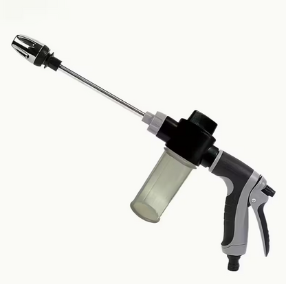 1pc Portable High-Pressure Hose Spray Gun with 3/4" and 1/2" Quick Connect Adapters, Adjustable Thick Rod Spray, Multi-Functional Garden Hose Nozzle for Car Washing and Pet Cleaning, Pet Washing Hose