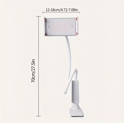 360° Rotating Universal Tablet & Phone Stand - Flexible Spiral Base for Lazy Browsing - Perfect Bedside Companion for Tablets & Smartphones
