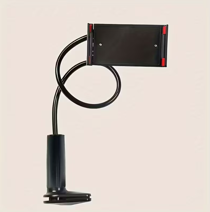 360° Rotating Universal Tablet & Phone Stand - Flexible Spiral Base for Lazy Browsing - Perfect Bedside Companion for Tablets & Smartphones