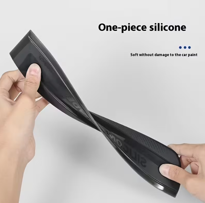 Soft Silicone Car Window Wiper Blade - Scratch-Free Water Stain Remover with Streak-Free Shine, Multi-Surface Cleaner for Cars, Shower Doors, Mirrors & Home Use, Windshield Cleaner, Mirror Cleaning Tool, Ergonomic Grip, Nonscratch Material