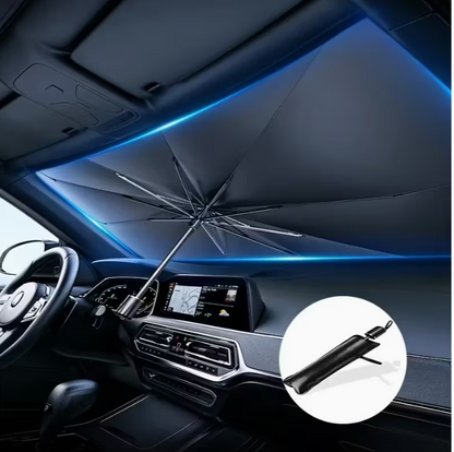 Car Sunshade Front Windshield Sunscreen Heat Insulation Sunshade Blocking Plate Blackout Curtain Gear Car Interior Windshield Small Car Cover Umbrella