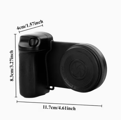 Mobile phone camera handle, smartphone camera holder, magnetic detachable remote control shutter, 360° rotating magnetic, self-lighting, easy to take selfies, live streaming