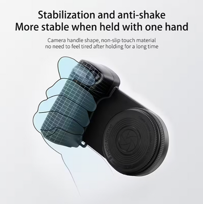 Mobile phone camera handle, smartphone camera holder, magnetic detachable remote control shutter, 360° rotating magnetic, self-lighting, easy to take selfies, live streaming