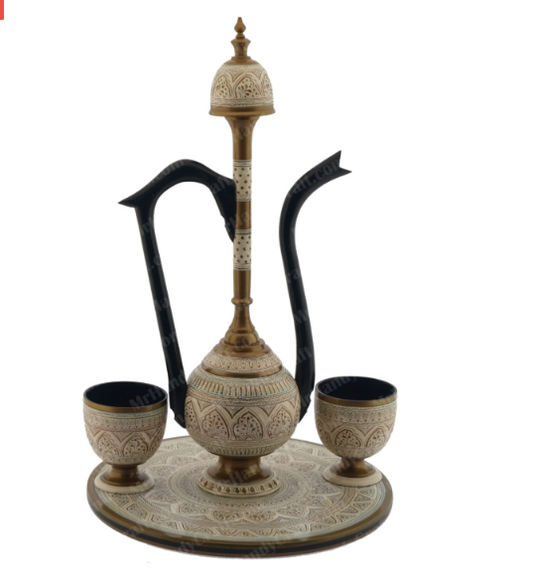Artisan Hand-Painted Wooden Mortar and Pestle | Rustic Herb Crusher & Spice Grinder Set