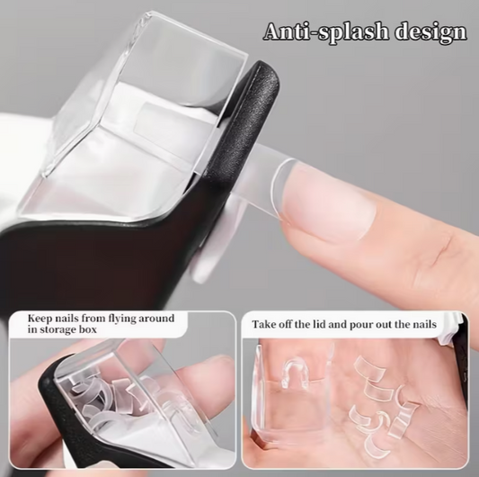1pc Upgraded Anti-Splatter Nail Clipper, French Nail Extension U-Shaped DIY Nail Trimmer, Nail Care Tool for Foot, Hand, and Nail Maintenance, Fragrance-Free, Accessories