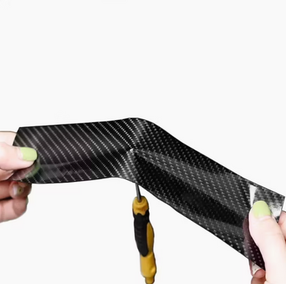 2 Roll 3m Nano Carbon Fiber Car Door Sill Protector Tape | 3D Anti-Scratch Adhesive Film for SUV/Truck/Vehicle Doors & Bumpers, PVC Trim Guard Roll, Black DIY Automotive Edge Protector, Car Protection Accessories