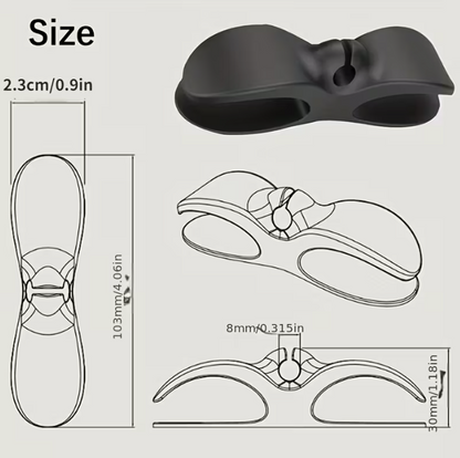 10-Pack Plastic Cord Organizer Clips, Adhesive Cable Winder for Kitchen Appliances, Wire Management Clamps for Air Fryer, Coffee Maker, Blender - No Battery Required