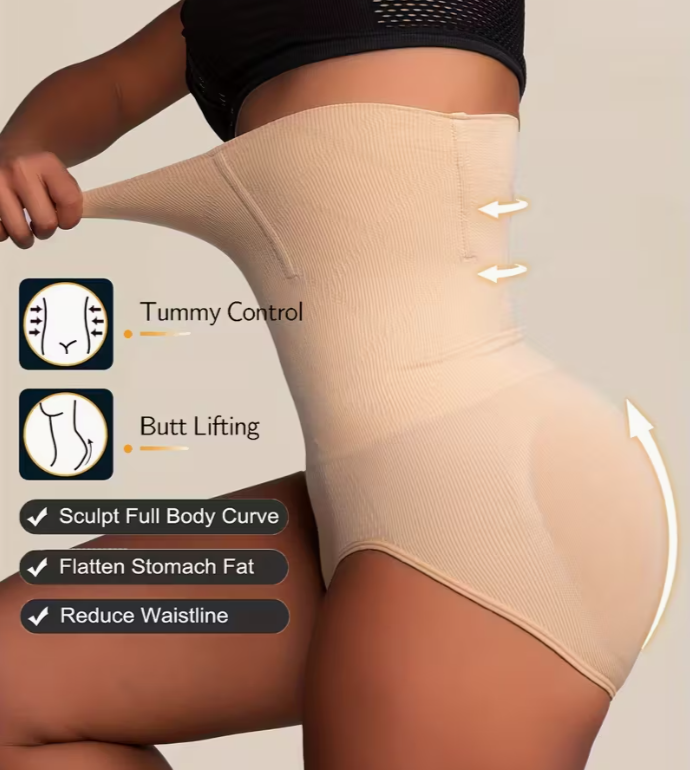 1 Pcs High Waist Shaping Panties | Waist Trainer Body Shaper Tummy Sheath Woman Flat Belly Control Panties Hip Butt Lifter Briefs Panty Women Underwear Shapewear