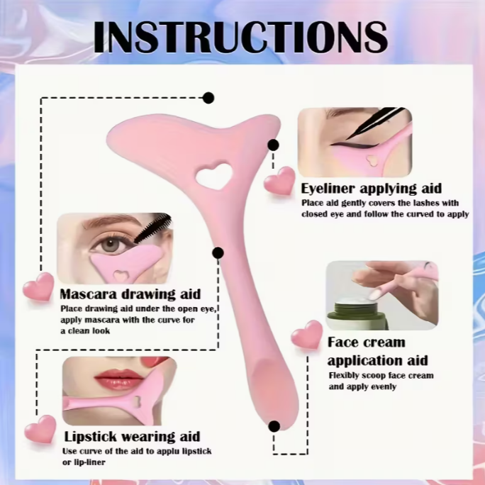 A Three-Piece Multifunctional Eye Makeup Tool Set, Including a Lash Comb, a Curved Eyebrow Razor, And Eyebrow Scissors, Suitable for Beginners.