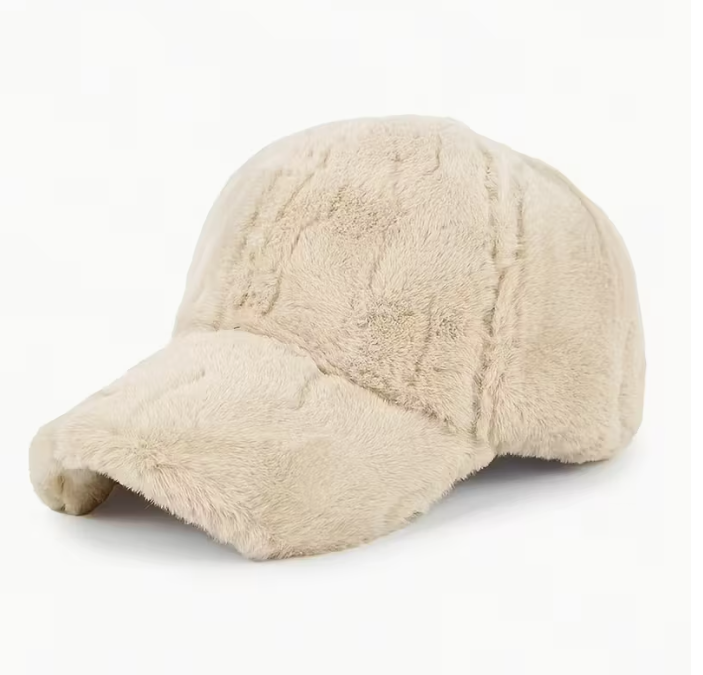 1pc Winter Warm Faux Wool Velvet Hat - Adjustable Beanie for Outdoor Sports & Christmas, Soft Solid Color Casual Cap (Black/Beige/White), Winter Hat, Festive Headwear, Cozy Headgear