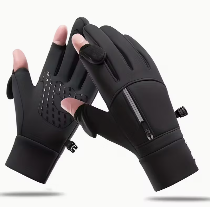 Men's Winter Thermal Touchscreen Gloves - Windproof Cold Weather Gloves with Zipper Closure, Breathable Mesh & Ergonomic Design for Skiing, Running, Fishing, Golf, Cycling & Outdoor Sports