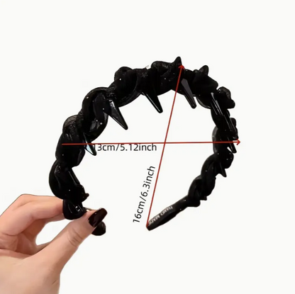 2pcs Elegant Black Mesh Anti-Slip Toothed Headband, Stylish and Versatile High-Crown Hair Accessory Perfect for Parties - A Sophisticated Gift for Women and Girls