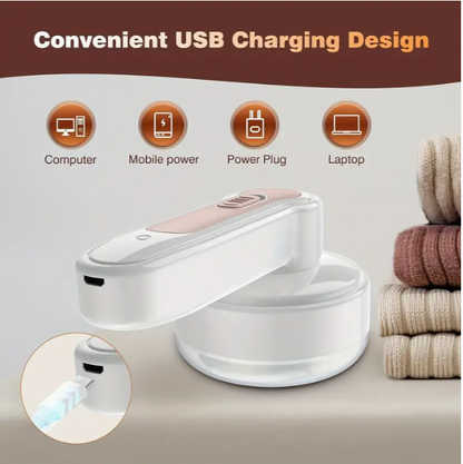 Fabric Shaver with One More Blade, Electric Lint Remover, USB Rechargeable Sweater Shaver, Power Lint Shaver, Fuzz Remover, Pilling Remover, Portable Hairball Trimmer for Clothes, Bedding, Furniture, Carpet, Sofa, Cleaning Supplies, Cleaning Gadgets