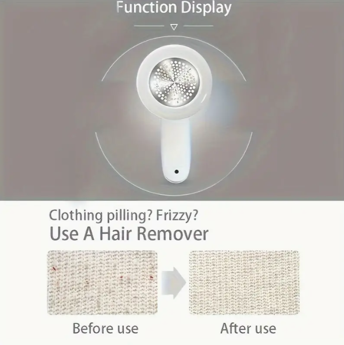 Fabric Shaver with One More Blade, Electric Lint Remover, USB Rechargeable Sweater Shaver, Power Lint Shaver, Fuzz Remover, Pilling Remover, Portable Hairball Trimmer for Clothes, Bedding, Furniture, Carpet, Sofa, Cleaning Supplies, Cleaning Gadgets