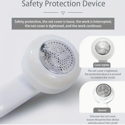 Fabric Shaver with One More Blade, Electric Lint Remover, USB Rechargeable Sweater Shaver, Power Lint Shaver, Fuzz Remover, Pilling Remover, Portable Hairball Trimmer for Clothes, Bedding, Furniture, Carpet, Sofa, Cleaning Supplies, Cleaning Gadgets