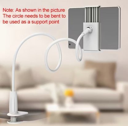 360° Rotating Universal Tablet & Phone Stand - Flexible Spiral Base for Lazy Browsing - Perfect Bedside Companion for Tablets & Smartphones
