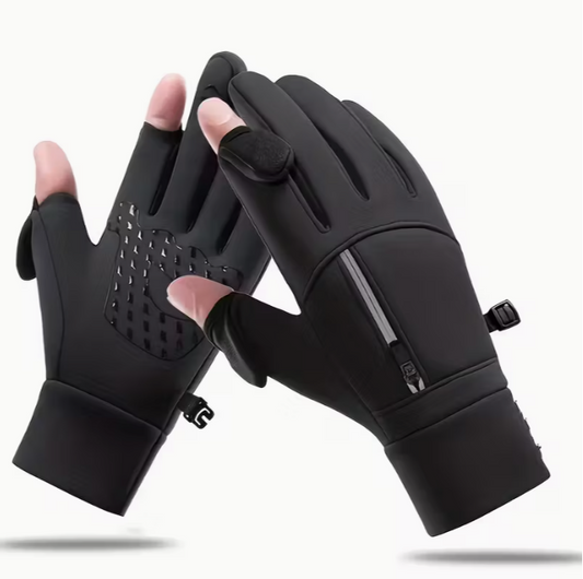 Men's Winter Thermal Touchscreen Gloves - Windproof Cold Weather Gloves with Zipper Closure, Breathable Mesh & Ergonomic Design for Skiing, Running, Fishing, Golf, Cycling & Outdoor Sports