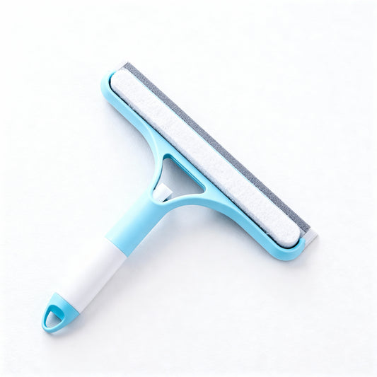 3-in-1 Glass Cleaning Tool with Sprinkler & Scraper – Multi-Functional Window & Mirror Cleaner, Durable PP Plastic